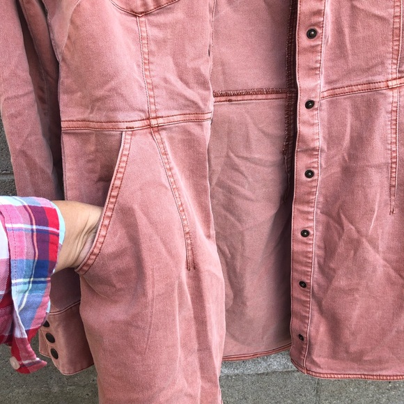 FREE PEOPLE Gorgeous Dust Pink Front Snap Jacket - Picture 11 of 16
